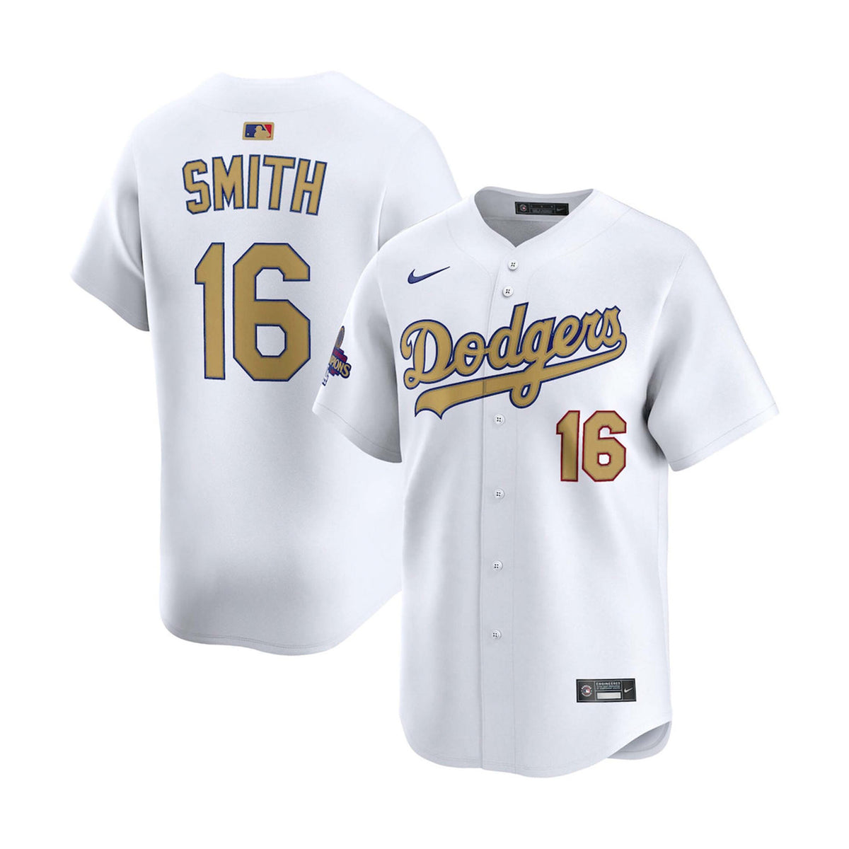 Los Angeles Dodgers Will Smith 2024 World Series Champs White Limited Jersey