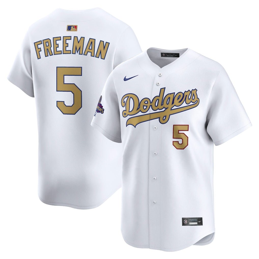 Los Angeles Dodgers YOUTH Freddie Freeman White 2025 Gold Collection Limited Jersey - Nike -