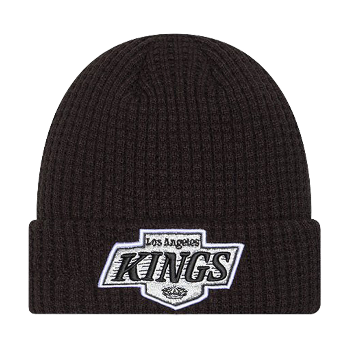 Los Angeles Kings Black Waffle Stitch Knit Beanie - New Era - 230302316