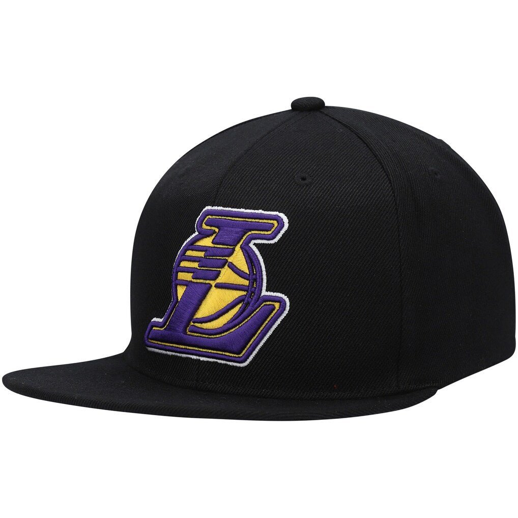 Los Angeles Lakers Black Core Basic Snapback Hat - Mitchell & Ness -