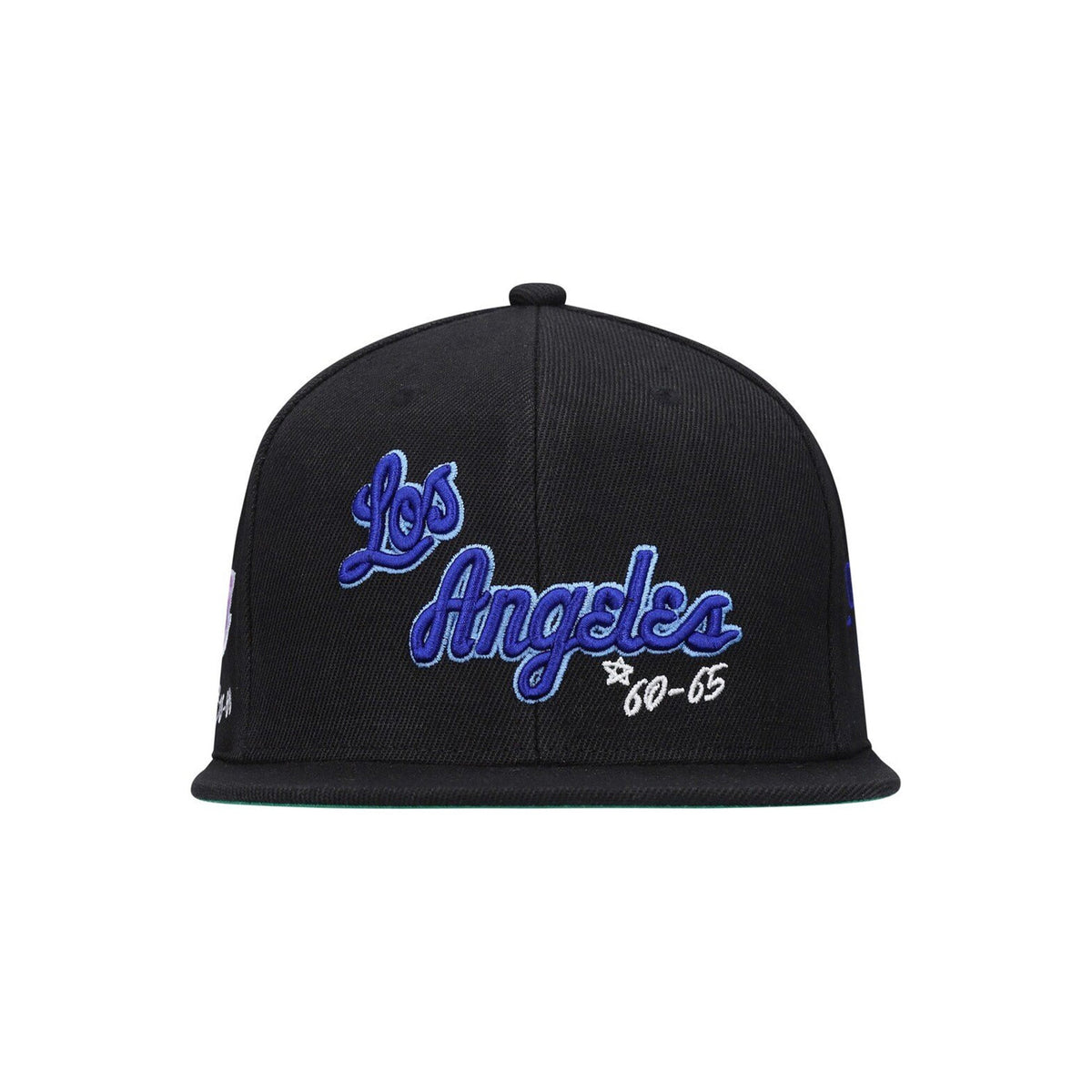 Los Angeles Lakers Black Hardwood Classics Timeline Fitted Hat - Mitchell & Ness - 31002201