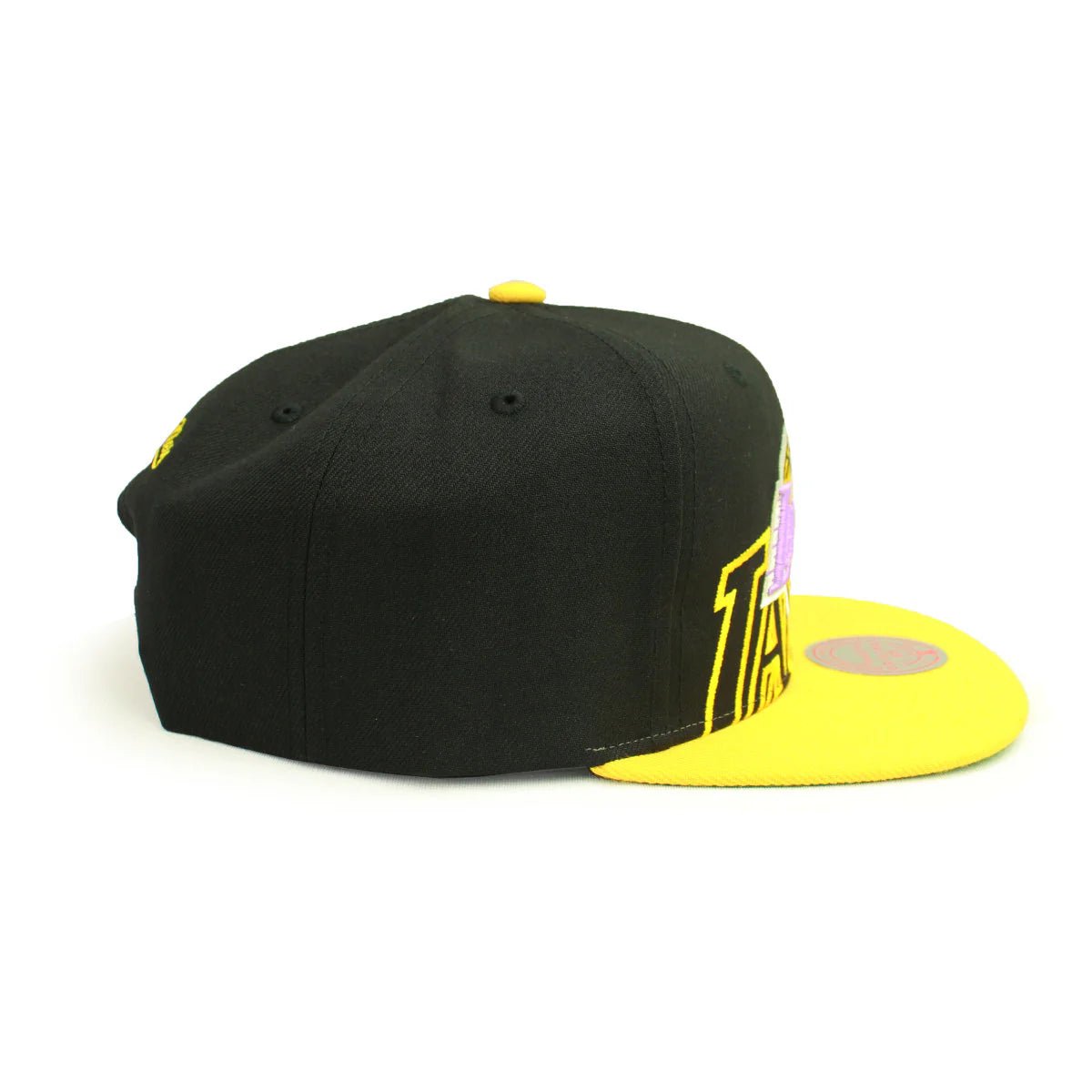 Los Angeles Lakers Black/Yellow Billboard Classics Snapback Hat - Mitchell & Ness -