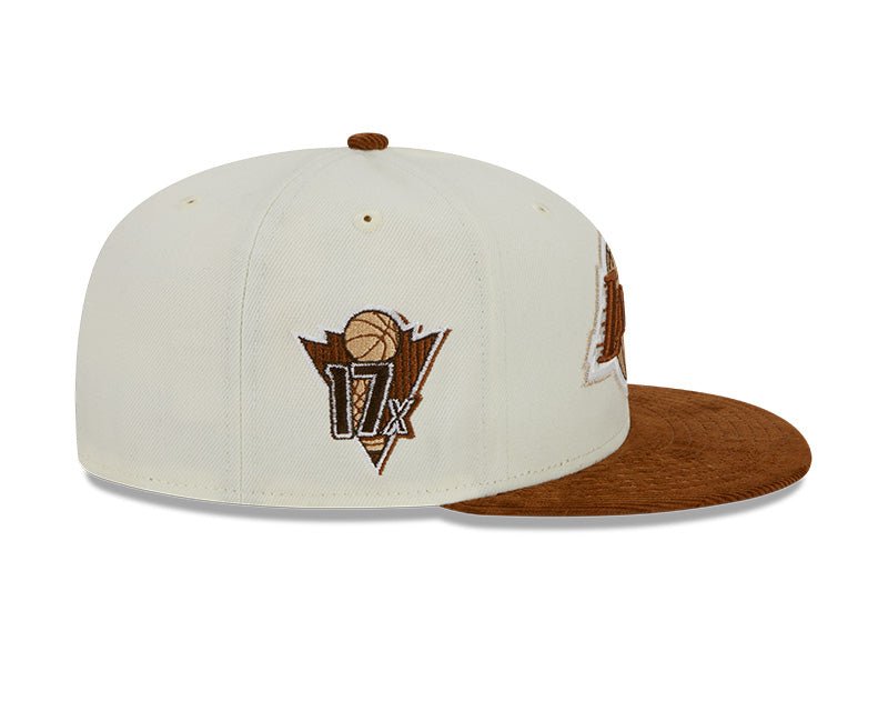 Los Angeles Lakers Cream/Brown Corduroy Visor 59FIFTY Fitted Hat - New Era -