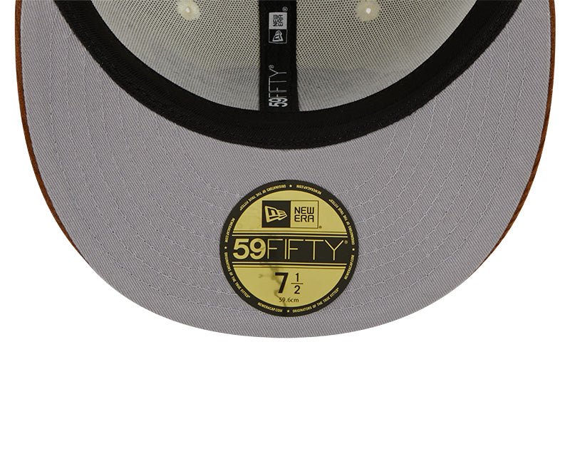 Los Angeles Lakers Cream/Brown Corduroy Visor 59FIFTY Fitted Hat - New Era -