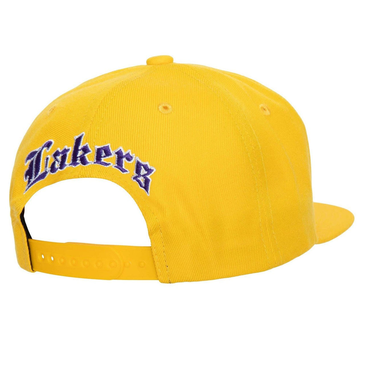 Los Angeles Lakers Gold Classic Logo Snapback Hat - Mitchell & Ness -