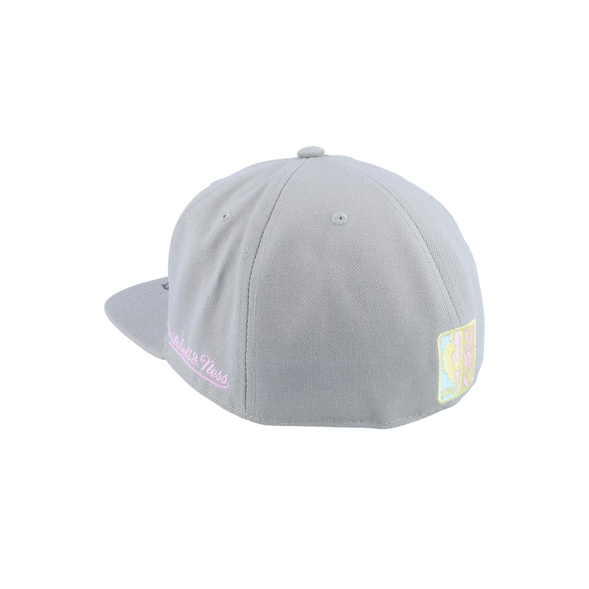 Los Angeles Lakers Gray Hardwood Classics Till Dawn Fitted Hat - Mitchell & Ness - 22510821601