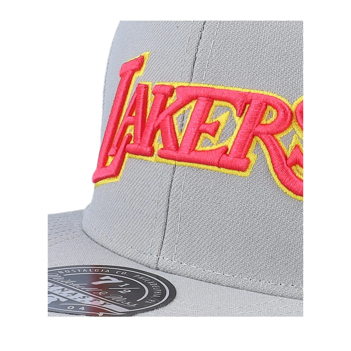Los Angeles Lakers Gray Hardwood Classics Till Dawn Fitted Hat - Mitchell & Ness - 22510821601