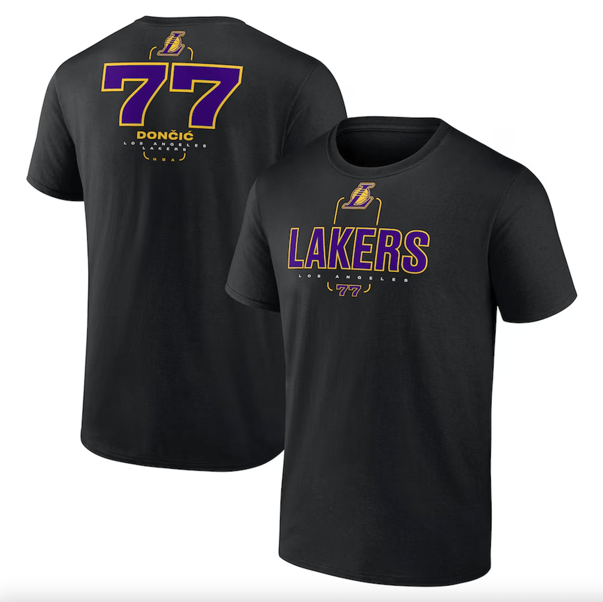 Los Angeles Lakers Luka Dončić Black Behind the Back Name & Number T-Shirt - Nike -