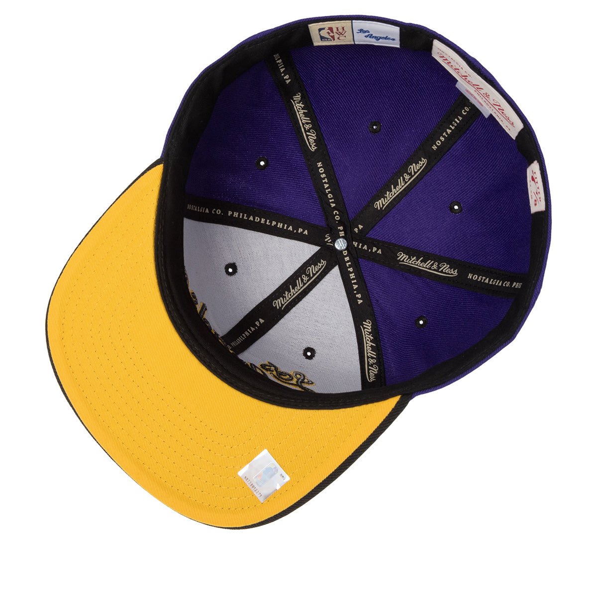 Los Angeles Lakers Purple/Black/Gold Fitted Hat - Mitchell & Ness -