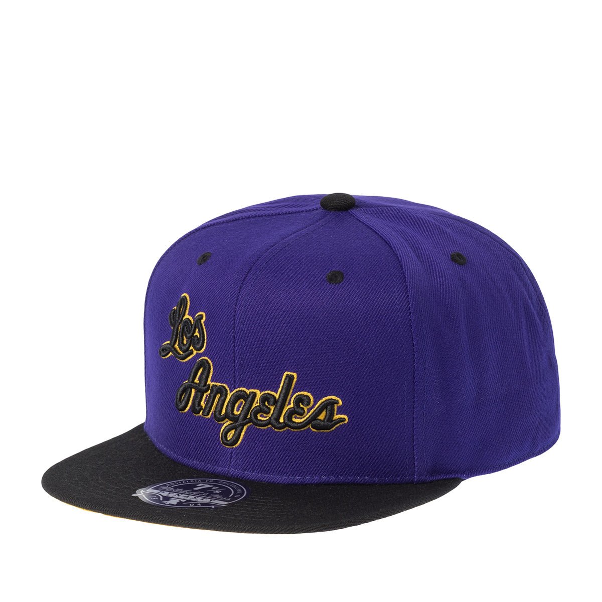 Los Angeles Lakers Purple/Black/Gold Fitted Hat - Mitchell & Ness -