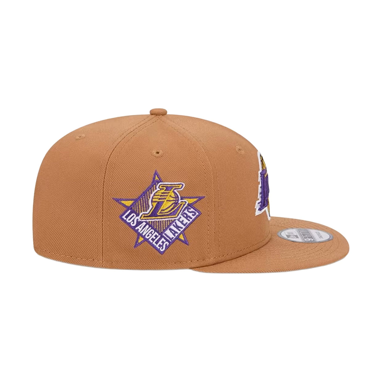 Los Angeles Lakers Side Patch Brown 9FIFTY Fitted Hat - New Era - 23220410101