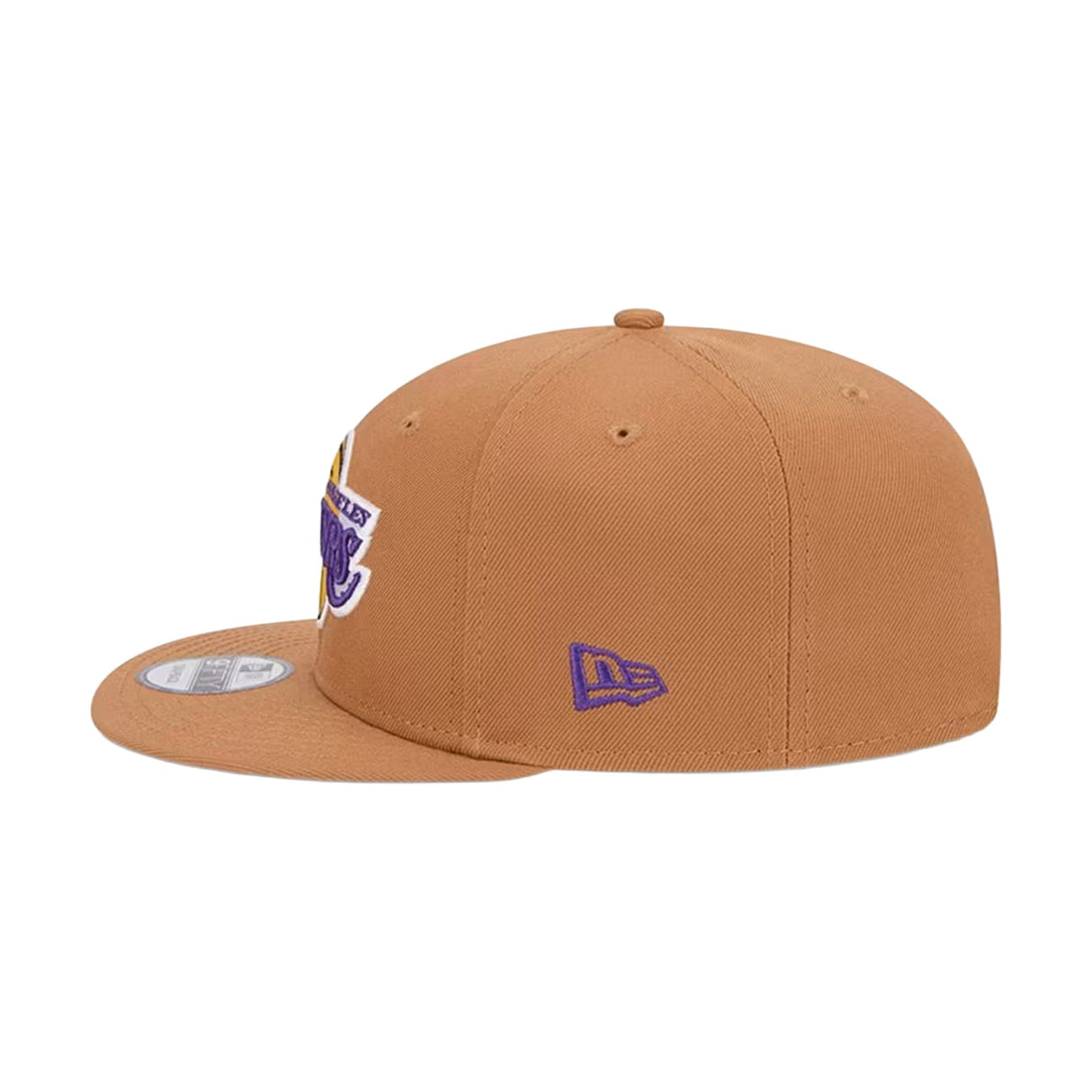 Los Angeles Lakers Side Patch Brown 9FIFTY Fitted Hat - New Era - 23220410101