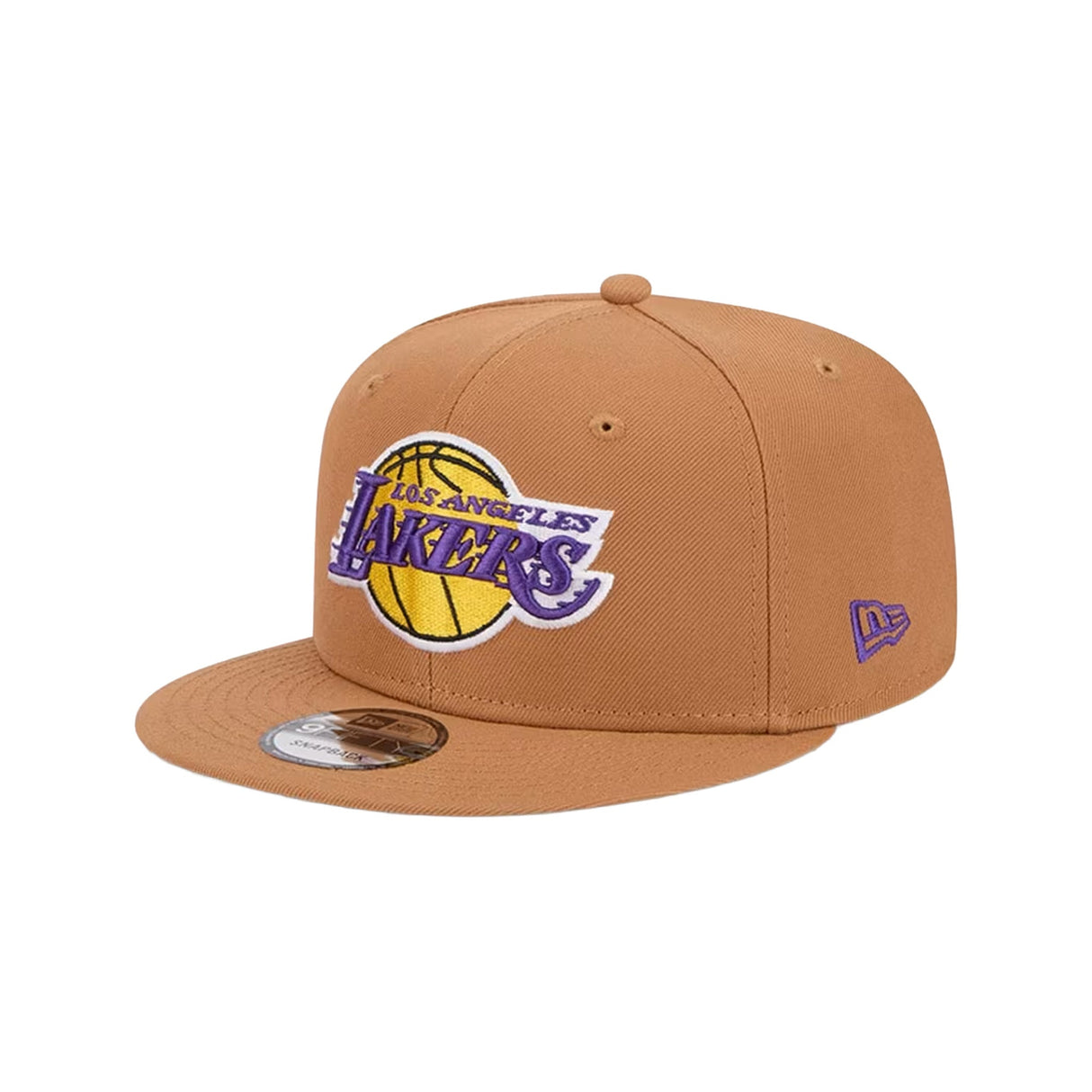 Los Angeles Lakers Side Patch Brown 9FIFTY Fitted Hat - New Era - 23220410101