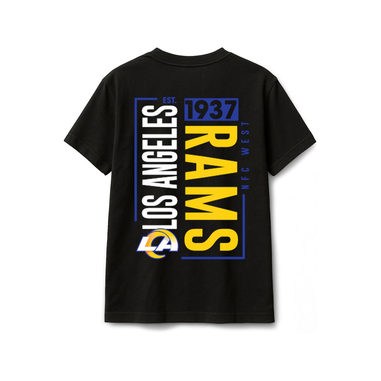 Los Angeles Rams Black New Era 2 - Hit Boxy T-Shirt - New Era -