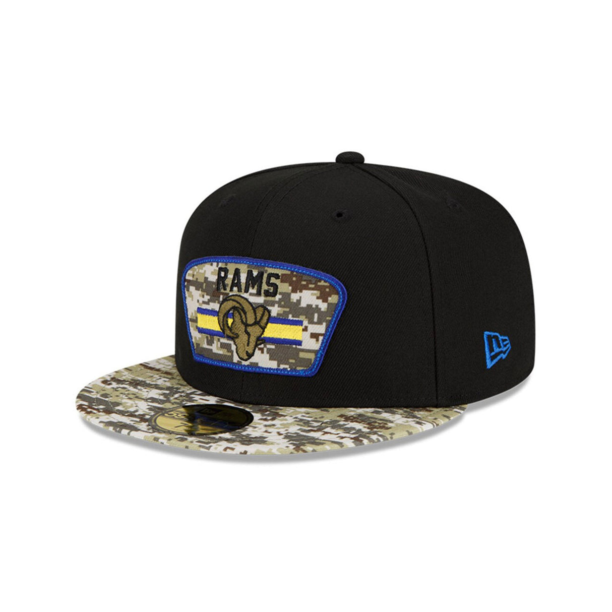 Los Angeles Rams Black/Camo 2021 Salute to Service 59FIFTY Fitted Hat - New Era -