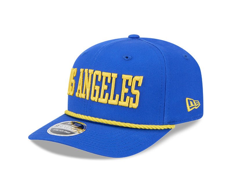 Los Angeles Rams Wordmark Blue 9SEVENTY Rope Stretch - Snap Hat - New Era - 237404124