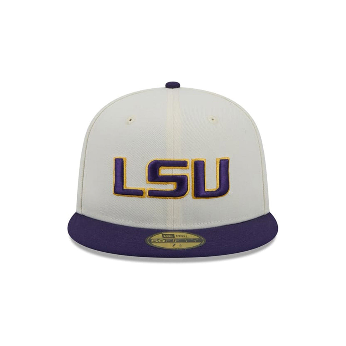 Louisiana State Tigers LSU Cream & Purple 59FIFTY Fitted Hat - New Era - 230110163201
