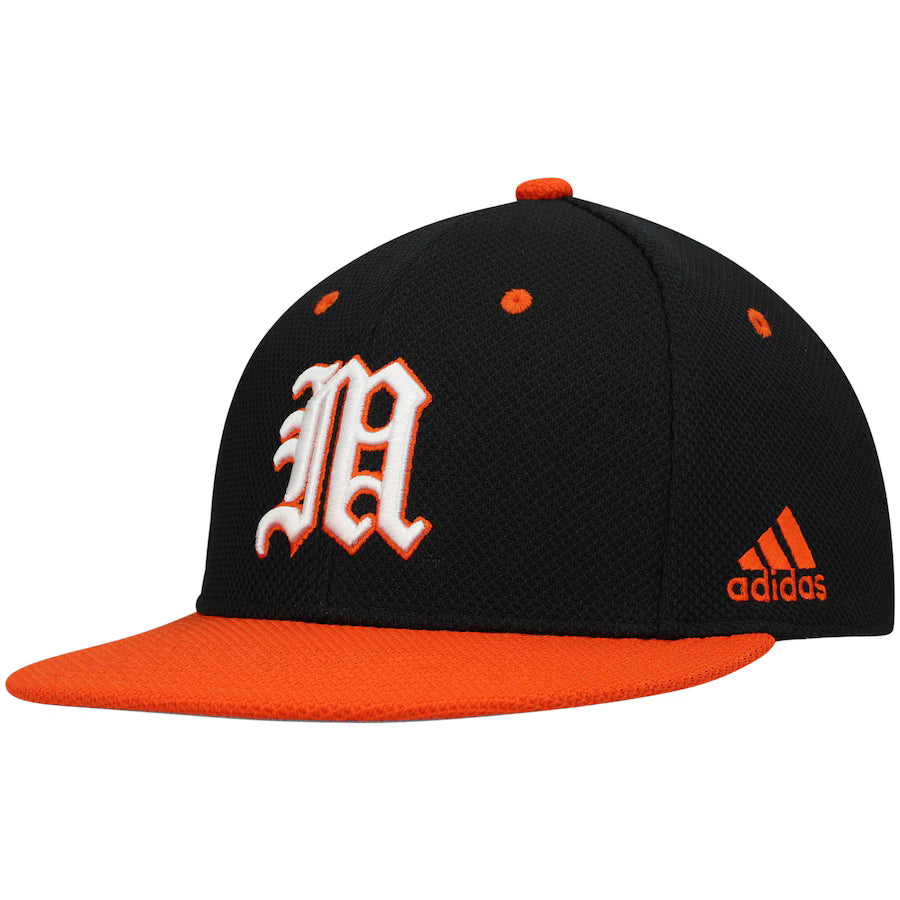 Miami Hurricanes Adidas On-Field Baseball Fitted Hat