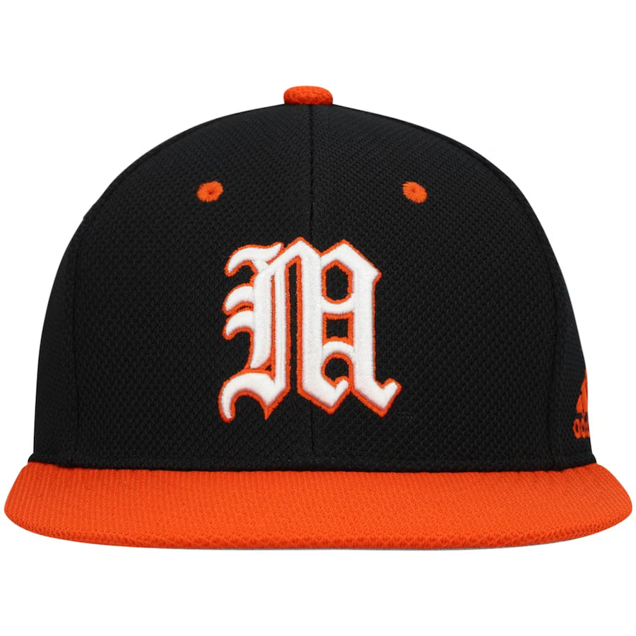 Miami Hurricanes Adidas On-Field Baseball Fitted Hat