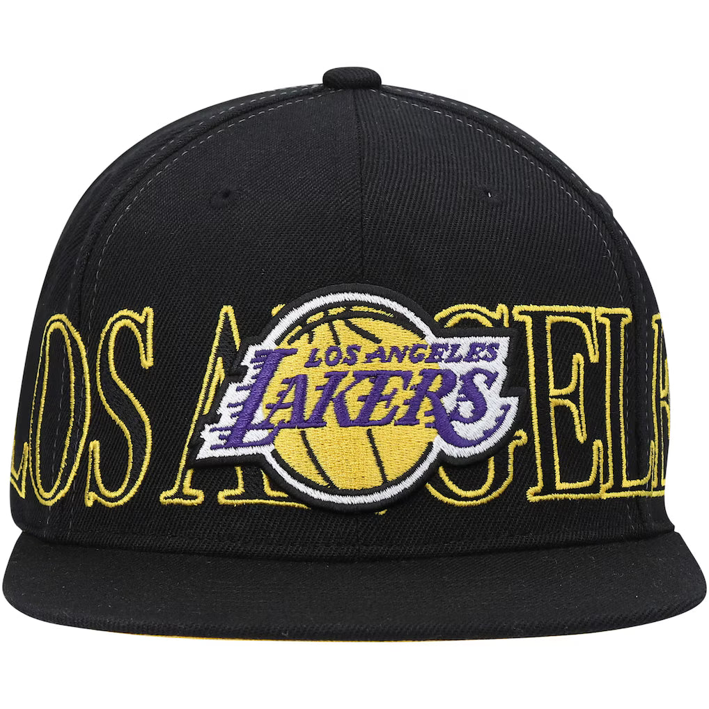 Los Angeles Lakers Mitchell & Ness Black/Yellow Original Fit Snapback Hat