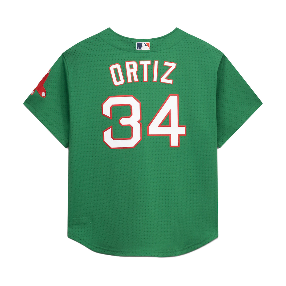 Boston Red Sox David Ortiz Cooperstown Kelly Green Mesh Batting Practice Jersey