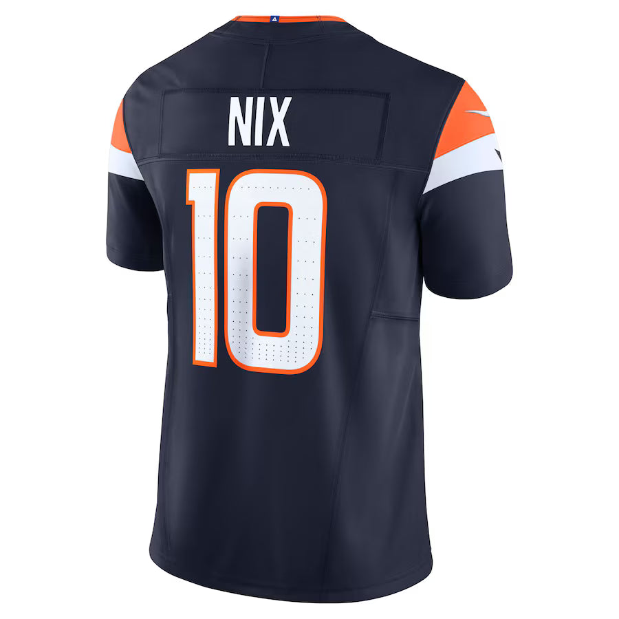 Men's Denver Broncos Bo Nix Nike Navy Alternate Game Jersey
