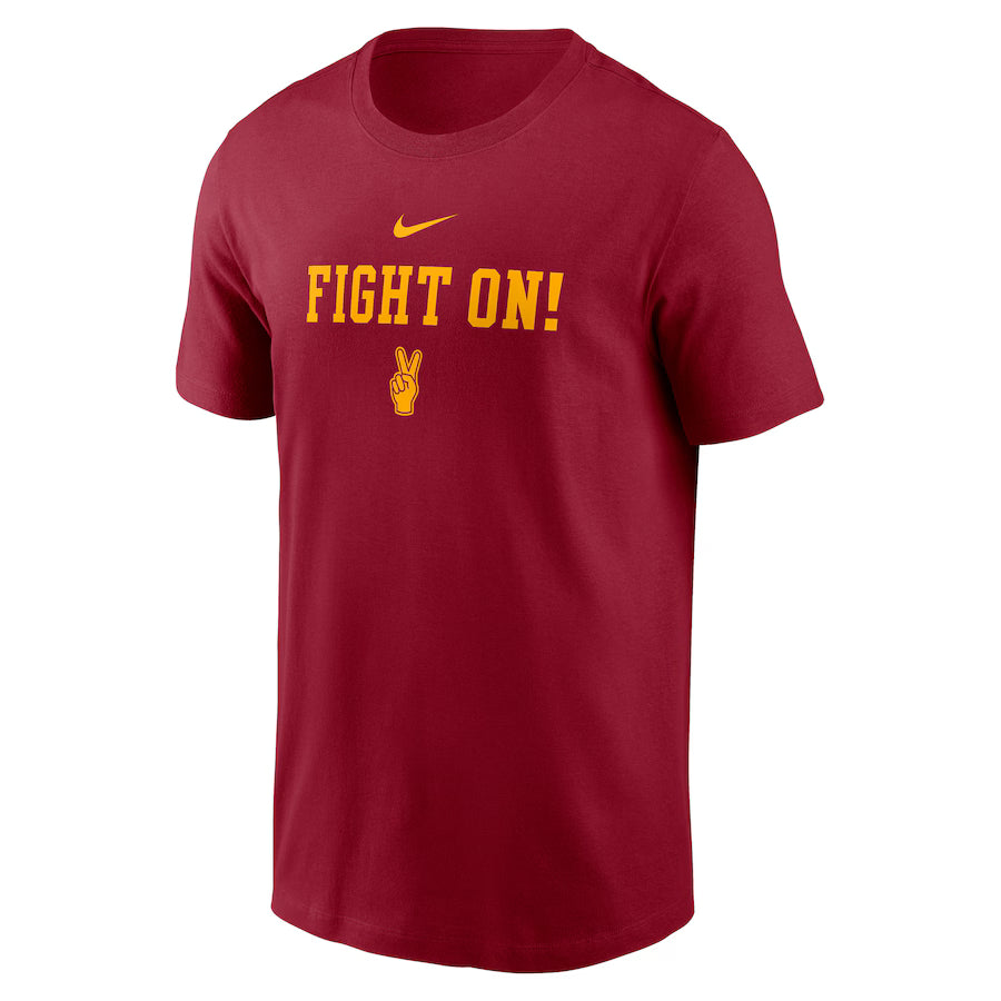 USC Trojans Cardinal Nike 2-Hit Stacked T-Shirt