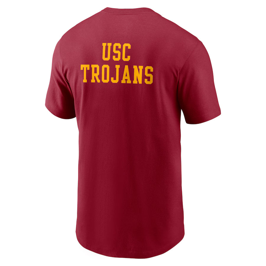 USC Trojans Cardinal Nike 2-Hit Stacked T-Shirt