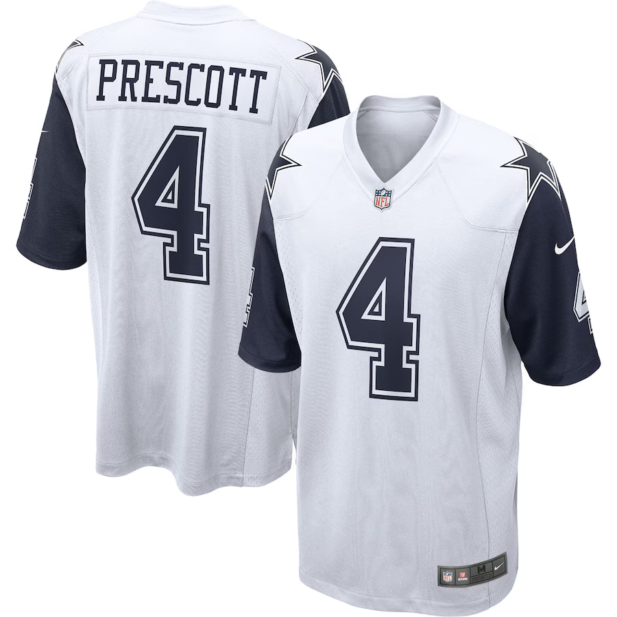 Dallas Cowboys Dak Prescott #4 Nike White Game Jersey