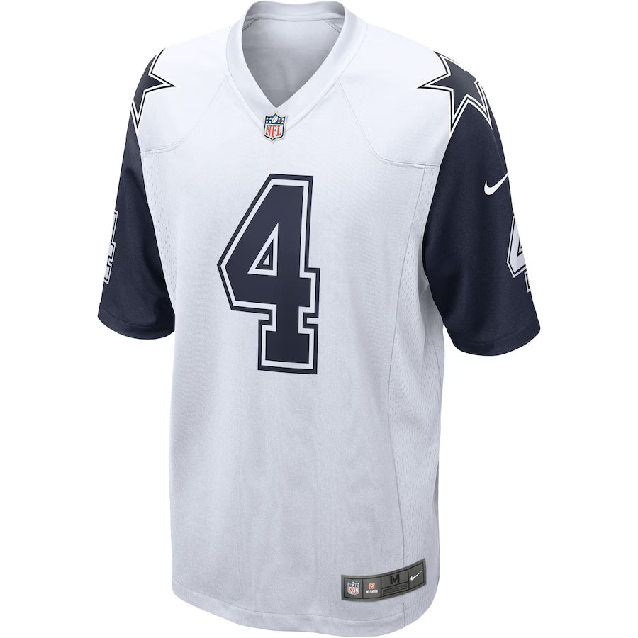 Dallas Cowboys Dak Prescott #4 Nike White Game Jersey