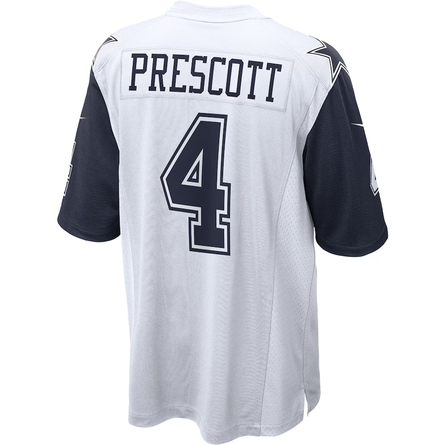 Dallas Cowboys Dak Prescott #4 Nike White Game Jersey