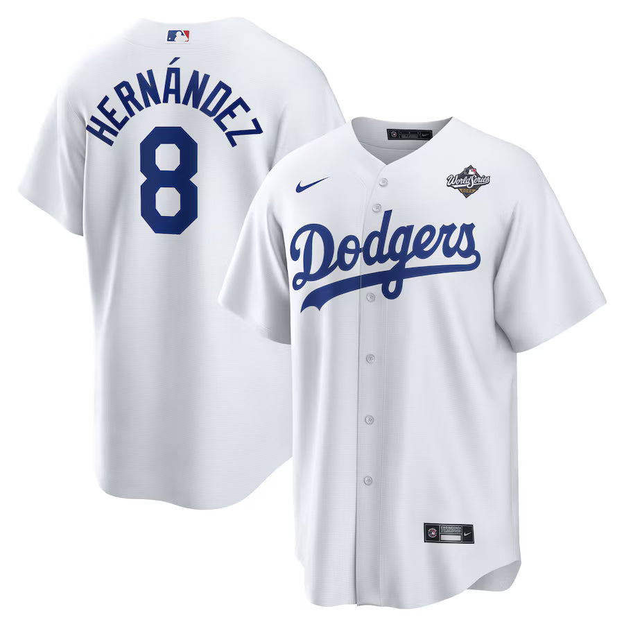 Los Angeles Dodgers Enrique Hernandez White Nike® 2025 World Series Replica Jersey