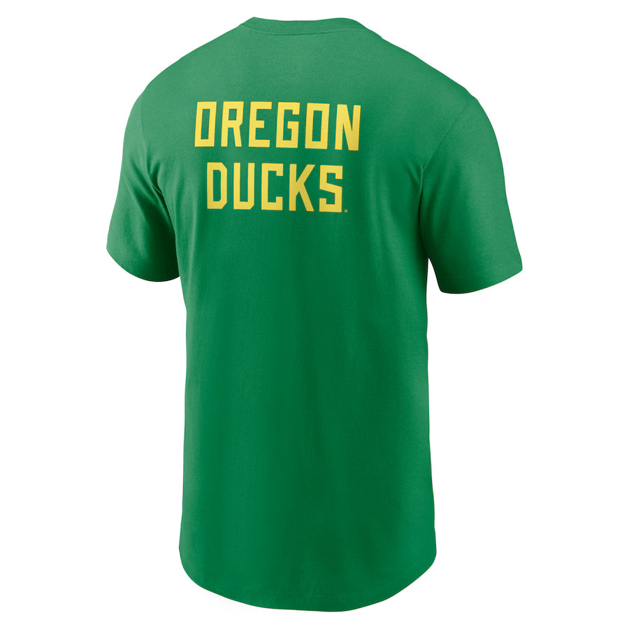 Oregon Ducks Green Nike 2-Hit Stacked T-Shirt