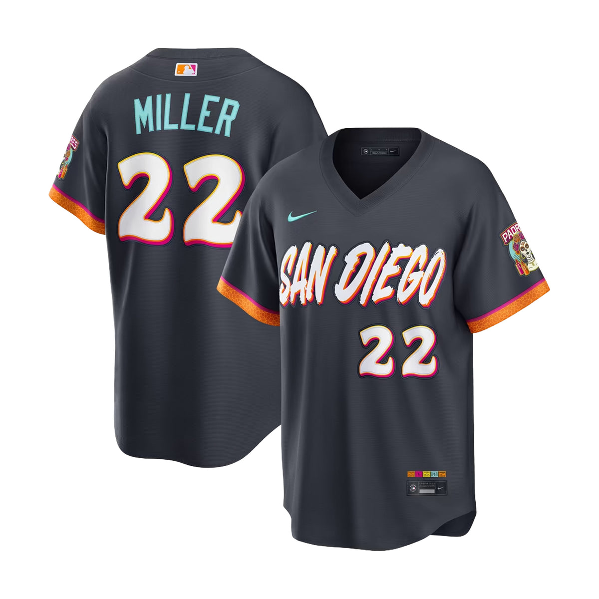 San Diego Padres Mason Miller 2026 City Connect Obsidian Stadium Jersey
