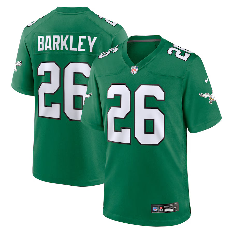 Philadelphia Eagles Saquon Barkley Kelly Green Alternate Game Jersey