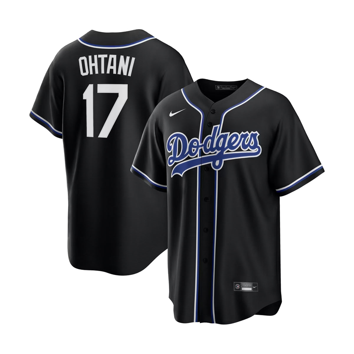Los Angeles Dodgers Shohei Ohtani "Lights Out" Black Home Replica Jersey