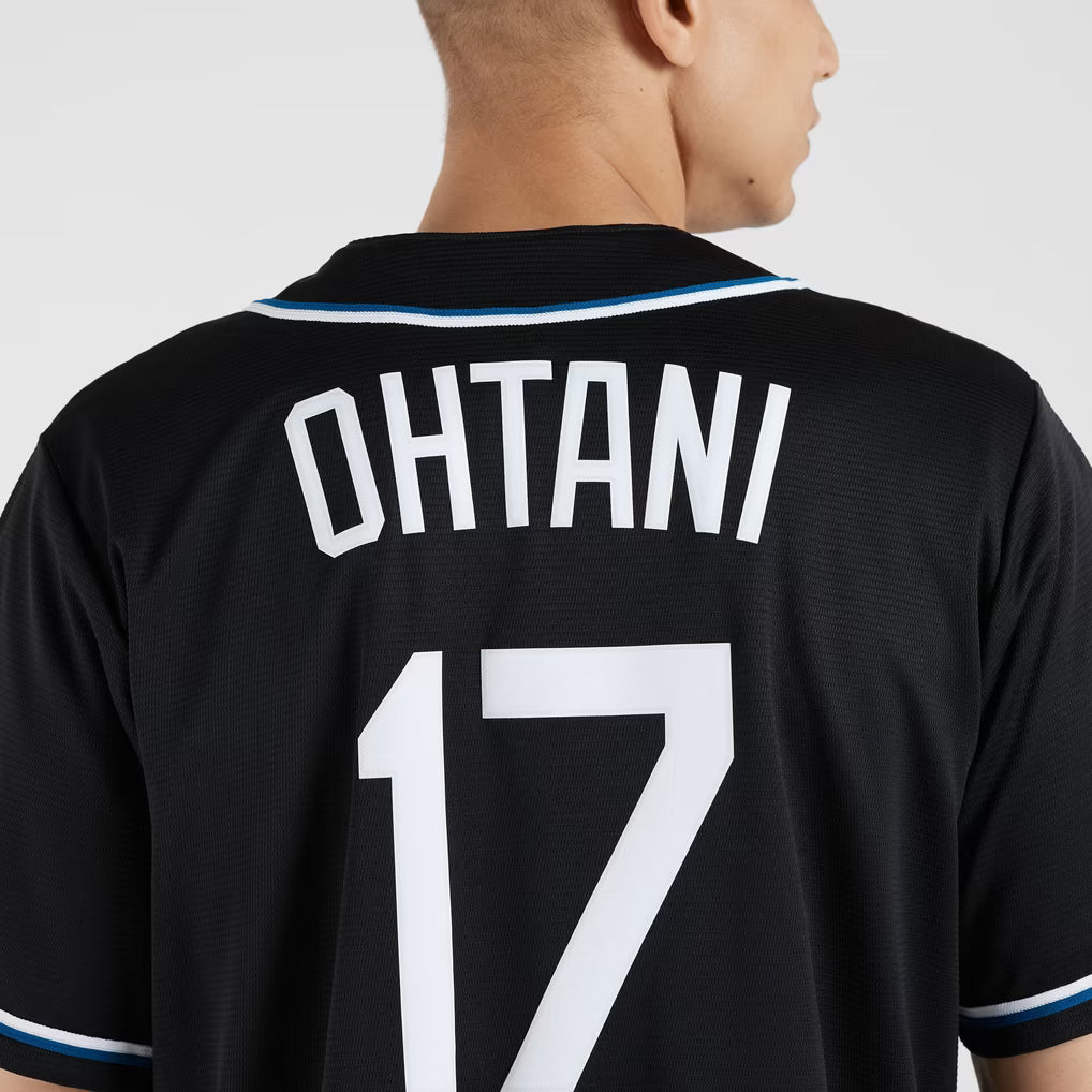 Los Angeles Dodgers Shohei Ohtani "Lights Out" Black Home Replica Jersey