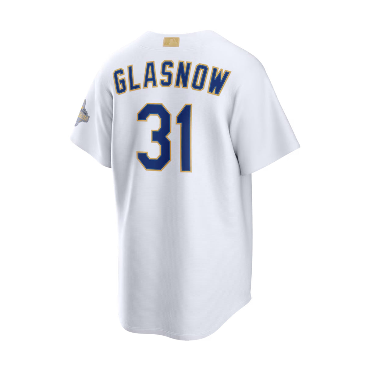 Los Angeles Dodgers Tyler Glasnow 2026 Gold Collection White Stadium Jersey