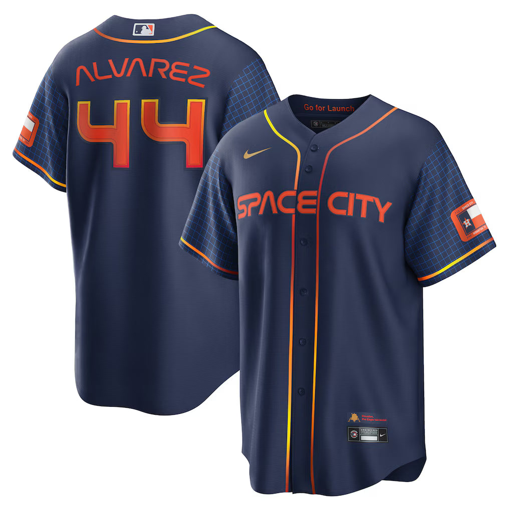 Houston Astros Yordan Álvarez Navy Nike Replica City Connect Jersey