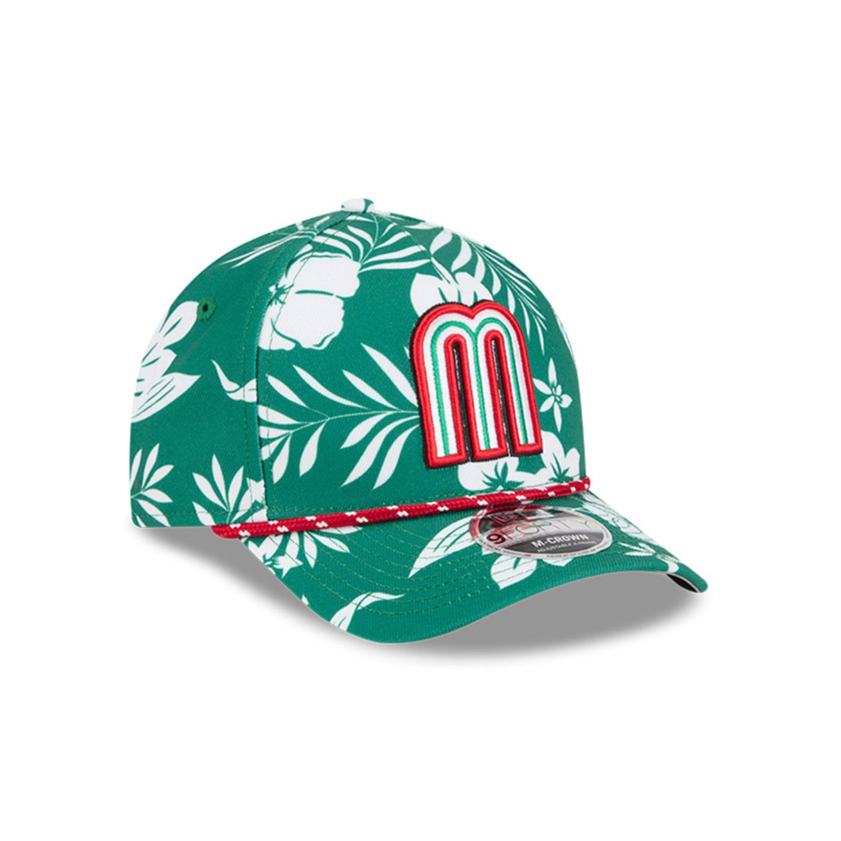 Mexico World Baseball Classic Floral Print Green 9FORTY M - Crown Snapback Hat - New Era - 360504713