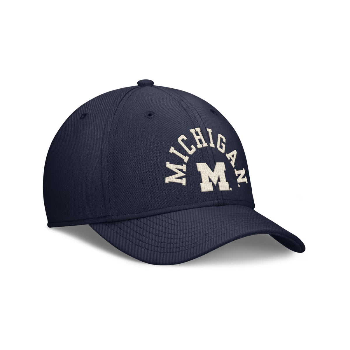 Michigan Wolverines Jordan Brand Campus Prep Chained and Arched Navy SwooshFlex Hat - Nike - 230530563701