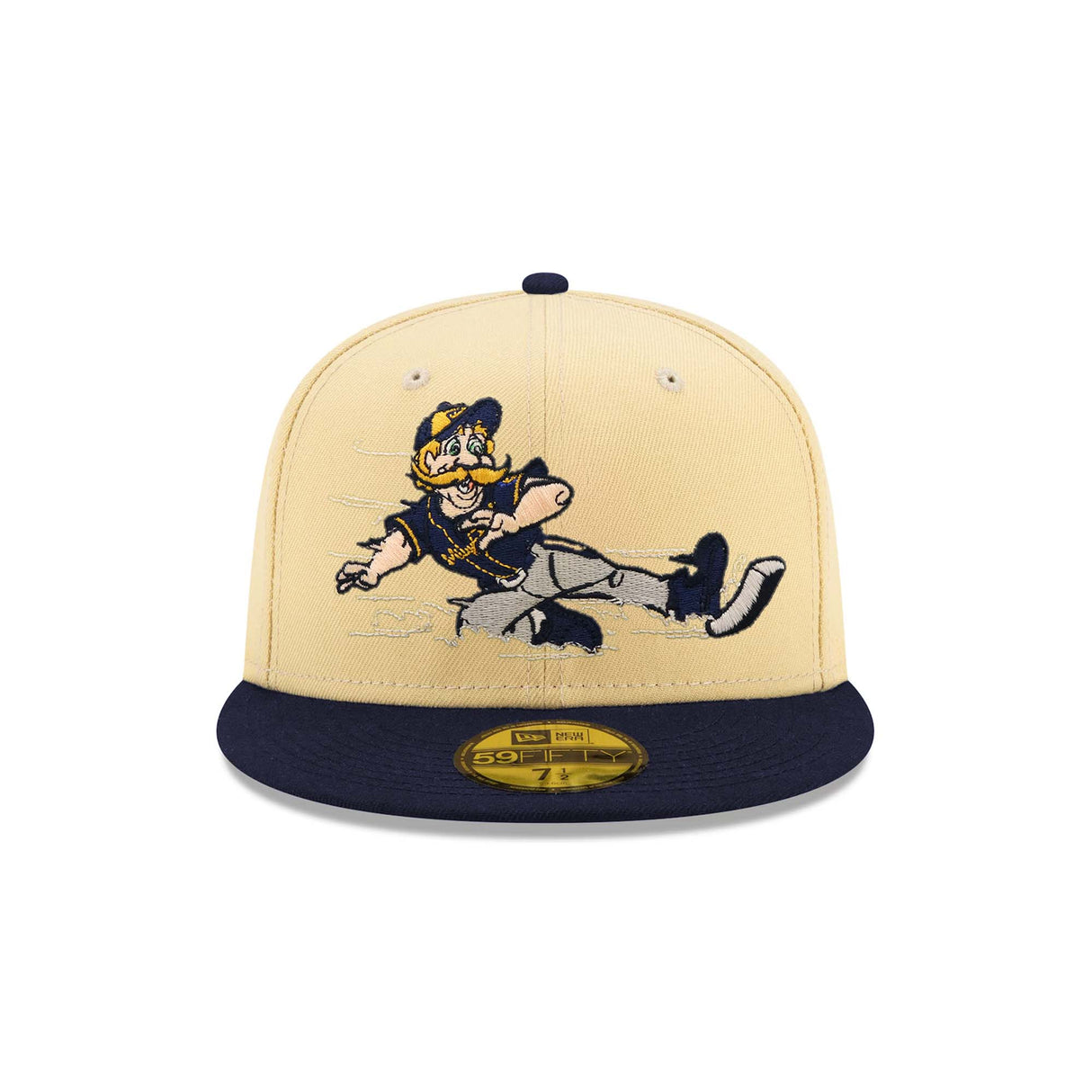 Milwaukee Brewers Mascot 50th Anniversary Patch 59FIFTY Fitted - Beige & Navy - New Era -