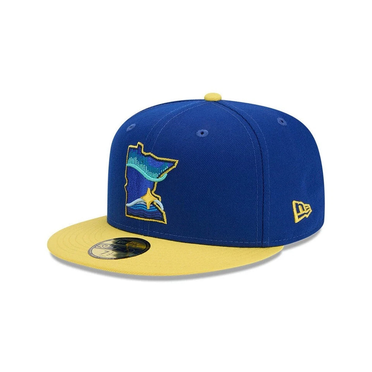 Minnesota Twins 10000 Lakes Blue & Yellow 59FIFTY Fitted Hat - New Era - 23310442802