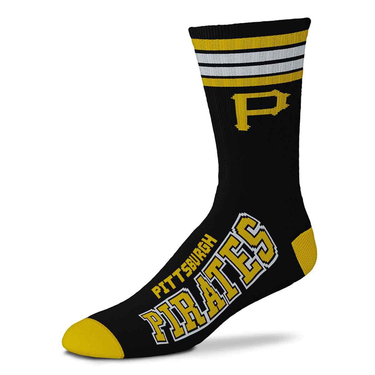 MLB 4 - Stripe "Deuce" Performance Crew Socks - CHOOSE YOUR TEAM - For Bare Feet -