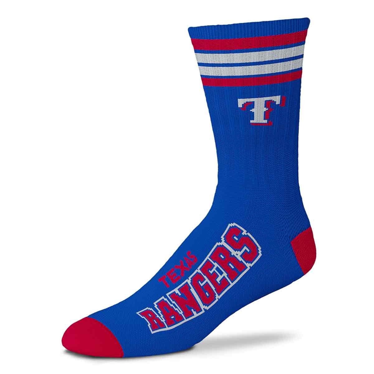 MLB 4 - Stripe "Deuce" Performance Crew Socks - CHOOSE YOUR TEAM - For Bare Feet -