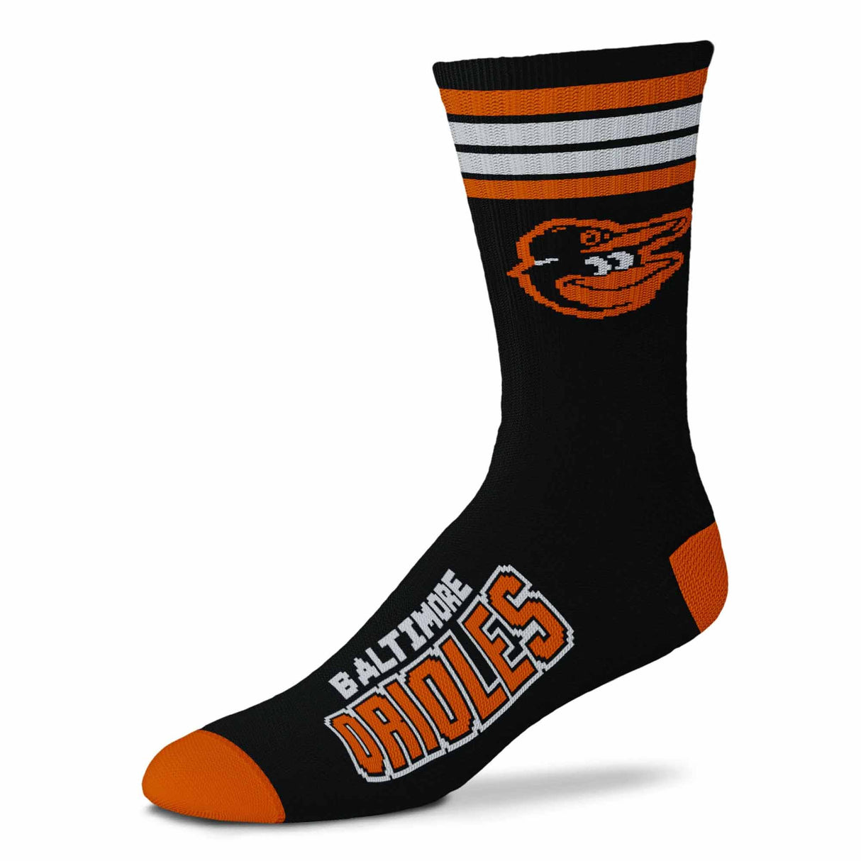 MLB 4 - Stripe "Deuce" Performance Crew Socks - CHOOSE YOUR TEAM - For Bare Feet -