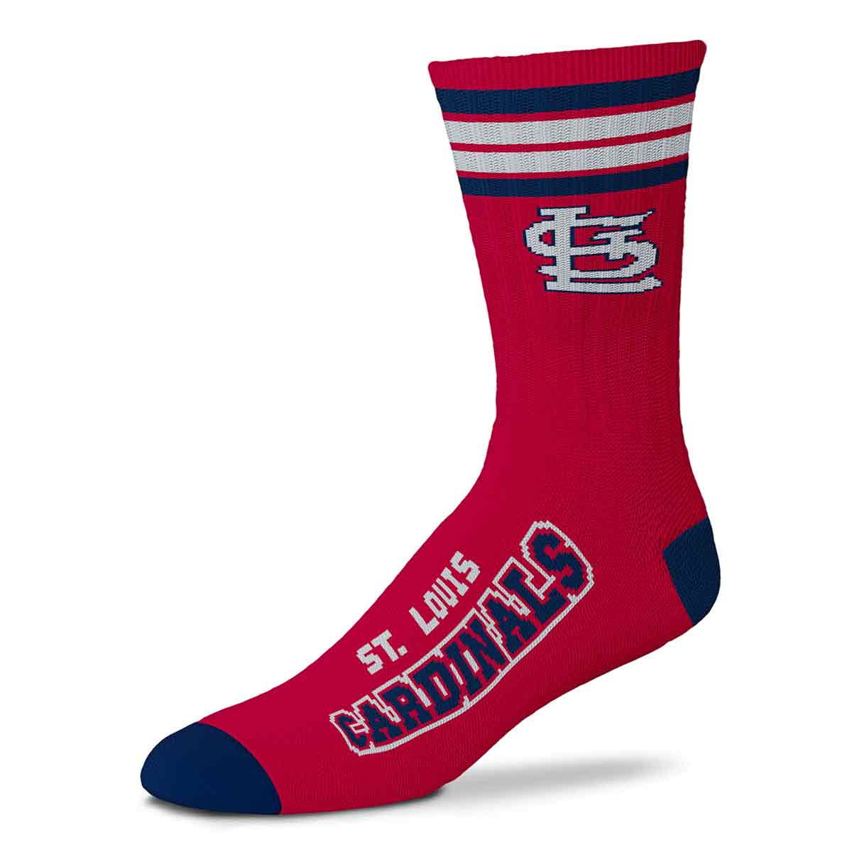 MLB 4 - Stripe "Deuce" Performance Crew Socks - CHOOSE YOUR TEAM - For Bare Feet -