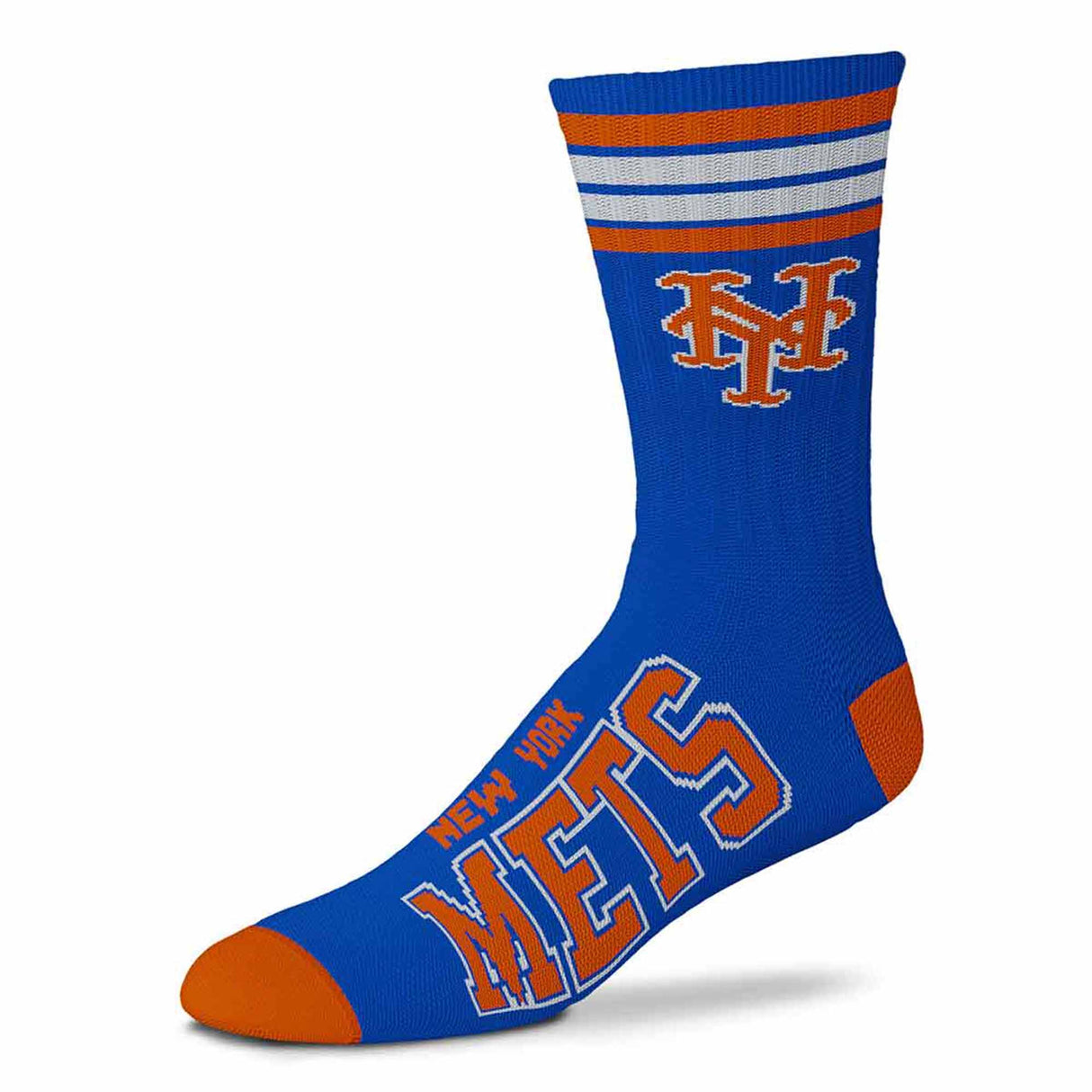 MLB 4 - Stripe "Deuce" Performance Crew Socks - CHOOSE YOUR TEAM - For Bare Feet -