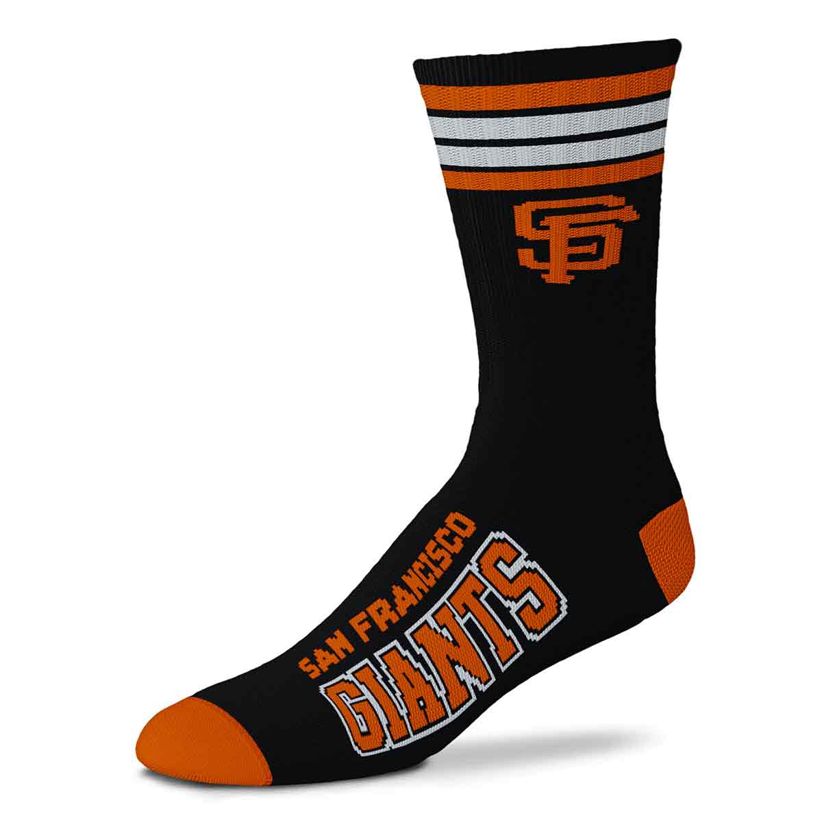 MLB 4 - Stripe "Deuce" Performance Crew Socks - CHOOSE YOUR TEAM - For Bare Feet -