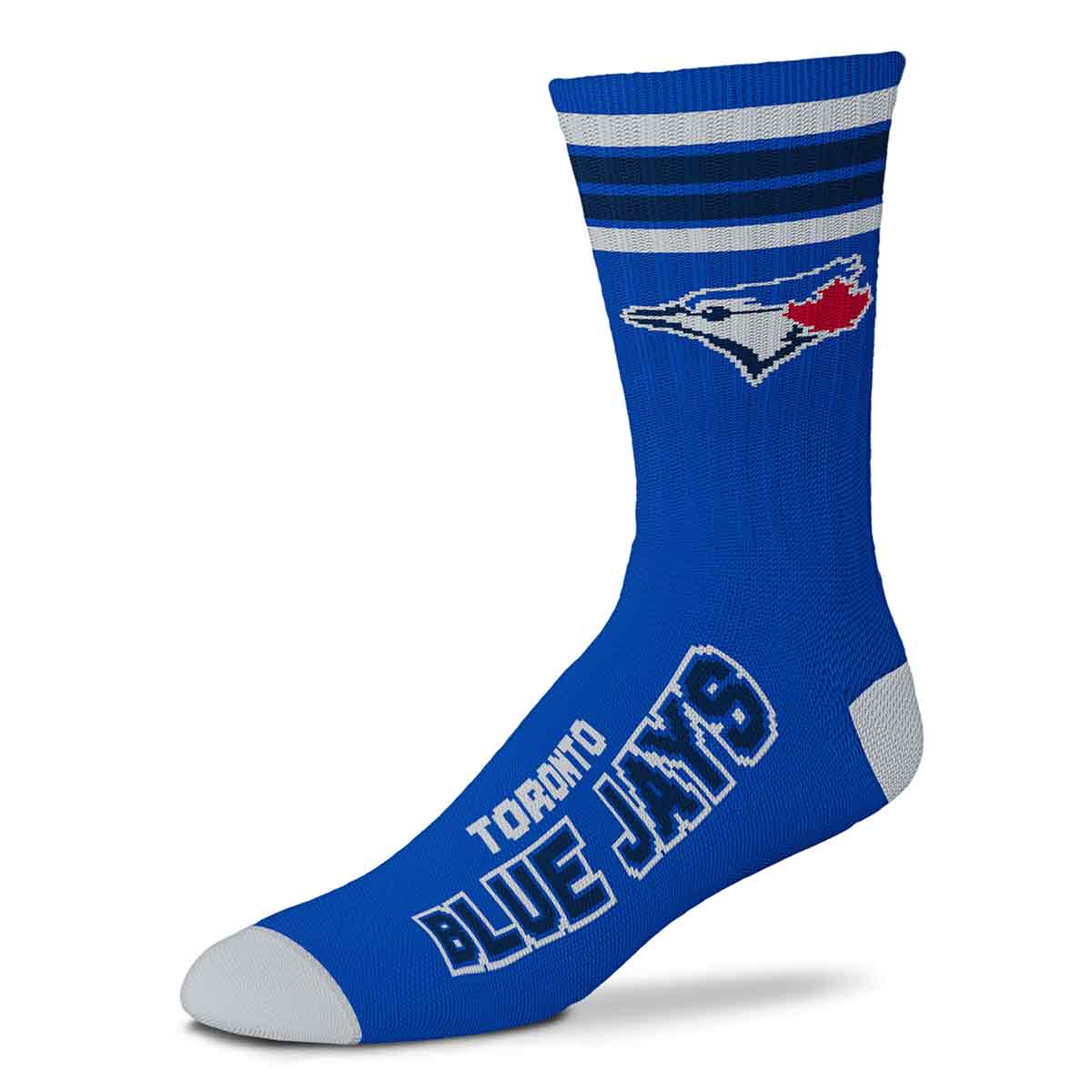 MLB 4 - Stripe "Deuce" Performance Crew Socks - CHOOSE YOUR TEAM - For Bare Feet -